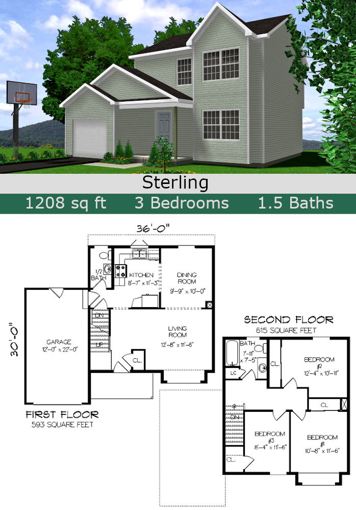 Two Story Floor Plans Under 2300 SQ FT