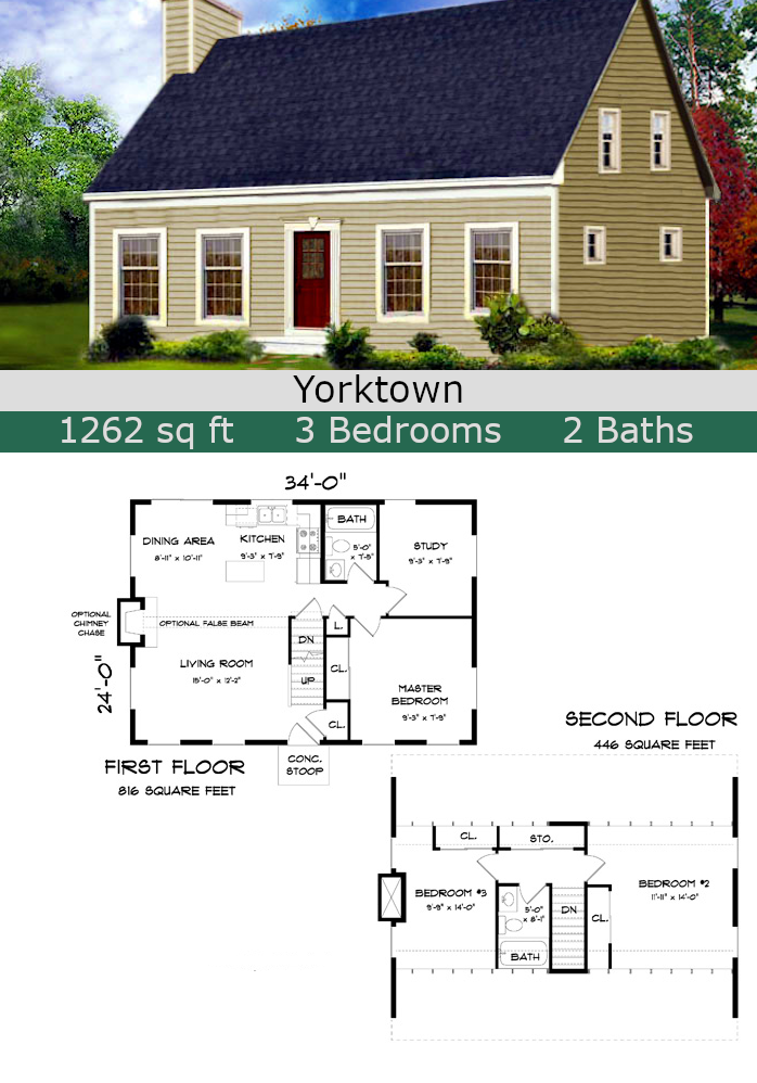 Cape Cod Floor Plans Cape Cod floor plans are characterized by their simple, symmetrical design and steeply pitched roofs, making them a popular choice for homeowners looking for a classic, New England-style home. These charming homes typically feature a central front door flanked by windows, dormers, and a chimney, creating a cozy and inviting feel that is perfect for families or retirees looking for a timeless, comfortable living space.