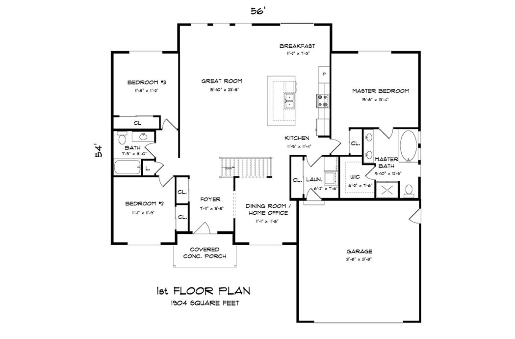 LeMoyne Ranch - 3 Bedroom Floor Plan