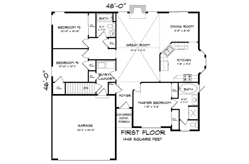 Tiffany Ranch- 3 Bedroom Floor Plan