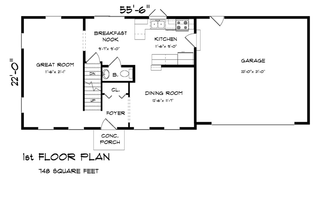 Wellington - 3 Bedroom Colonial Floor Plan