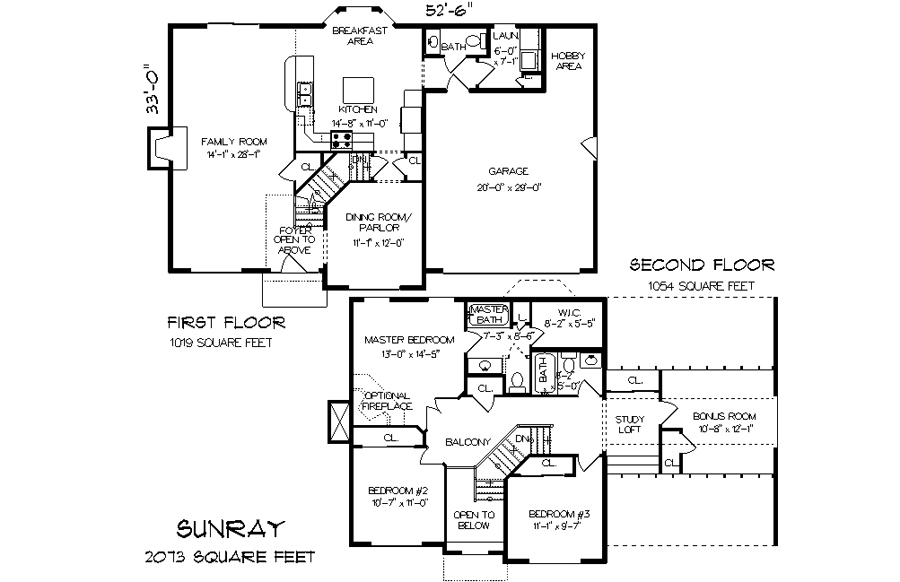 Sunray - 3 Bedroom Floor Plan