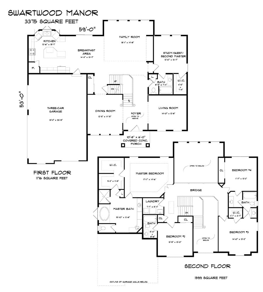 Swartwood Manor - 4 Bedroom First Floor Master Floor Plan